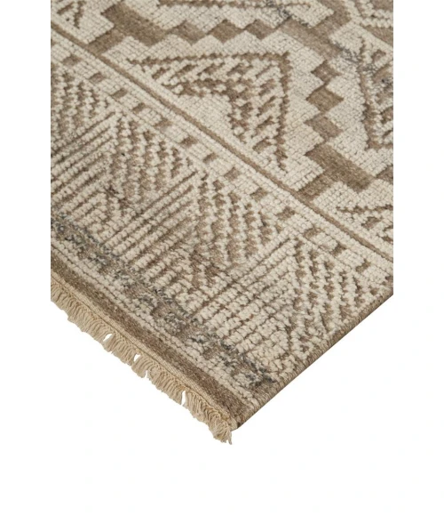 Feizy Payton Farmhouse Diamond, Ivory/Tan/Gray, 9'-6" x 13'-6" Area Rug