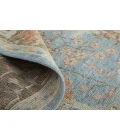 Feizy Beall Luxury Wool, Ornamental Flora, Cool Blue, 9ft-6in x 13ft-6in Area Rug