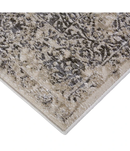 Feizy Prasad Vintage Distressed, Ivory/Gray/Black, 8' x 11' Area Rug