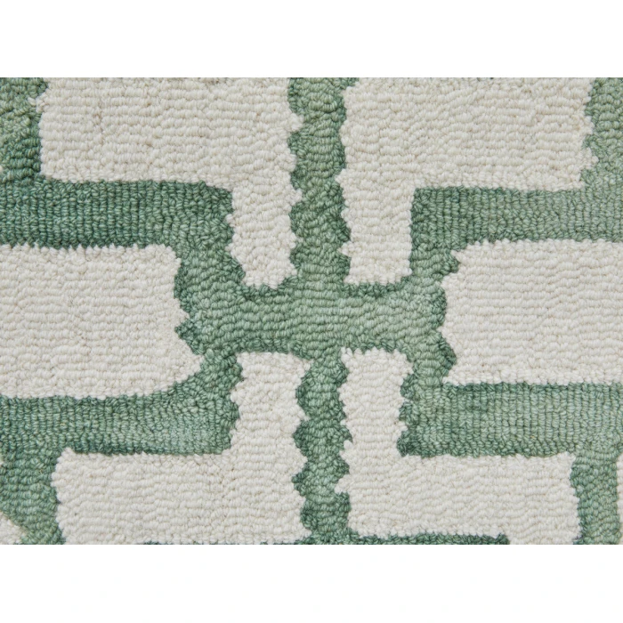 Feizy Lorrain Bohemian & Eclectic Geometric, Ivory/Green, 2' x 3' Area Rug