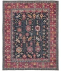 Feizy Piraj Nordic Hand-Knot Wool Rug, Carmine Pink/Indigo, 1ft-6in x 1ft-6in Square