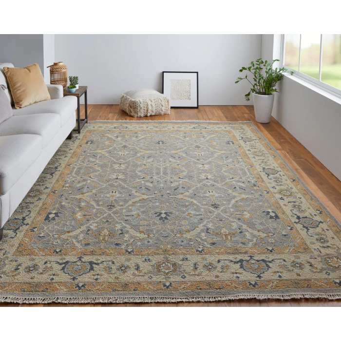 Feizy Corbitt Classic Oriental, Gray/Gold, 2'-6" x 12' Runner