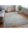 Feizy Caldwell Bohemian & Eclectic Distressed, Blue/Gray/Tan, 9' x 12' Area Rug