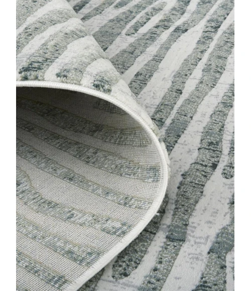 Feizy Atwell Contemporary Abstract Accent Rug, Gray/Iceberg Green, 3ft x 5ft
