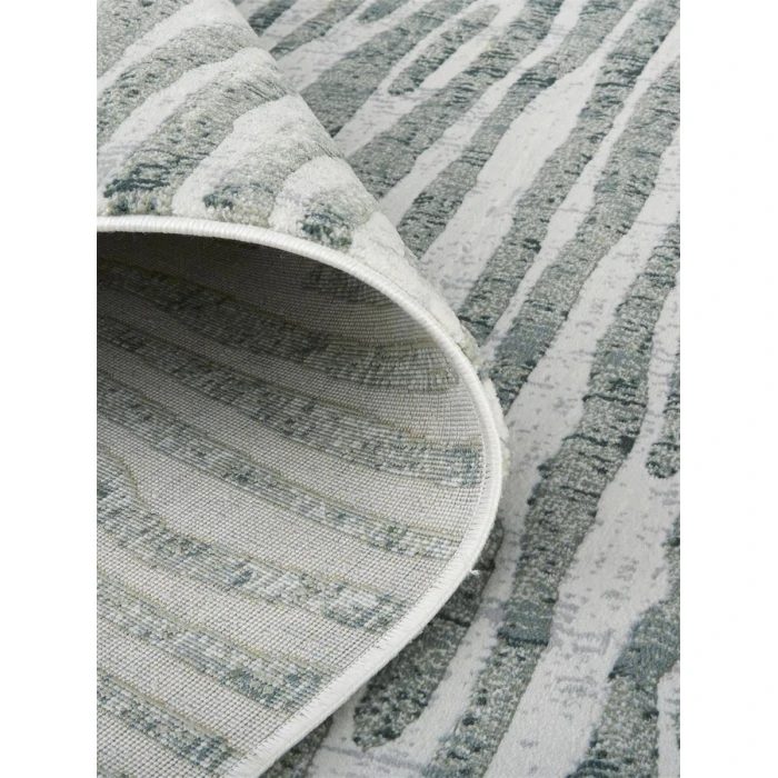 Feizy Atwell Contemporary Abstract Accent Rug, Gray/Iceberg Green, 3ft x 5ft