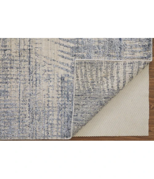 Feizy Eastfield Casual Abstract, Blue/Ivory/Gray, 2' x 3' Area Rug