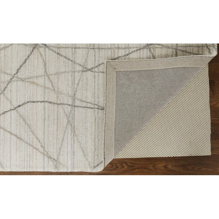 Feizy Whitton Casual Abstract, Ivory/Gray, 10' x 14' Area Rug