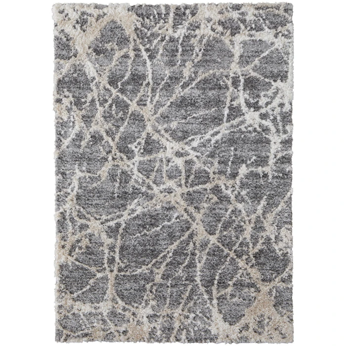 Feizy Mynka Casual Abstract, Gray/Ivory, 7'-11" x 10' Area Rug