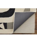 Feizy Maguire Industrial Abstract, Ivory/Gray/Black, 12' x 15' Area Rug