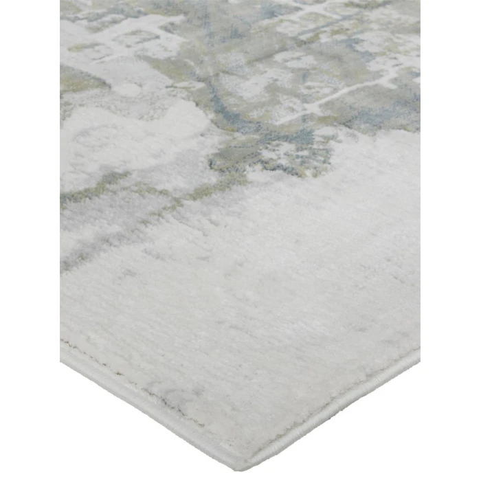 Feizy Atwell Contemporary Marble Accent Rug, Silver Gray/Green, 3ft x 5ft