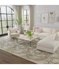 Feizy Beall Ivory/Pink/Green BEA6714F 5ft.6in. x 8ft.6in. Rect. Rug