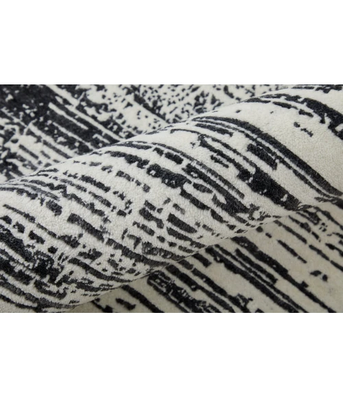 Feizy Coda Industrial Abstract, Black/White, 2' x 3' Accent Rug
