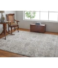 Feizy Celene Casual Bordered, Ivory/Tan/Gray, 10' x 14' Area Rug