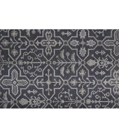 Feizy Fallon Rustic Farmhouse Rug, Ornamental, Odyssey Gray, 2ft x 3ft Accent Rug