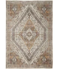 Feizy Percy Vintage Medallion Area Rug, Terracotta/Country Blue, 5ft-3in x 7ft-6in