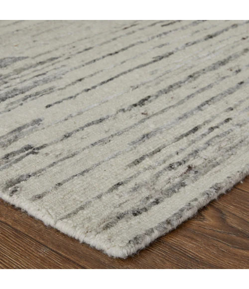 Feizy Brighton Casual Abstract, Ivory/Gray, 4' x 6' Accent Rug