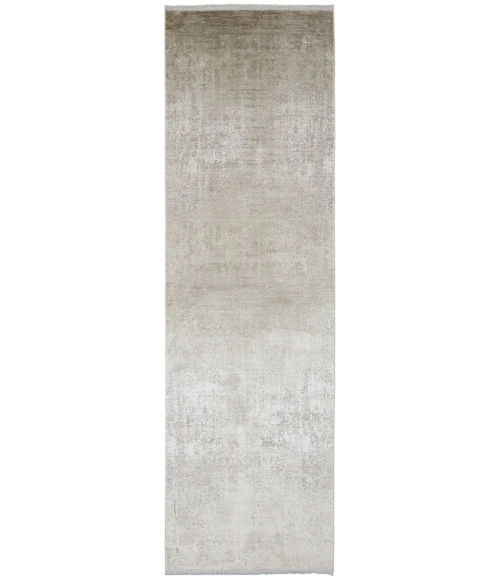 Feizy Cadiz Casual Abstract, Tan/Ivory/Gray, 3'-1" x 10' Runner