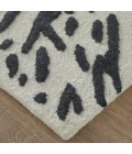 Feizy Winston Ivory/Black WNS8B06F 5ft. x 8ft. Rect. Rug