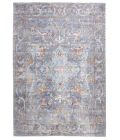 Feizy Percy Vintage Medallion, Blue/Gray/Rose/Rust, 7ft-10in x 9ft-10in Area Rug