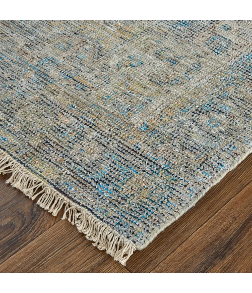 Feizy Caldwell Bohemian & Eclectic Distressed, Blue/Gray/Tan, 9' x 12' Area Rug