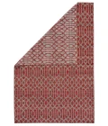 Feizy Prentiss Classic Geometric, Red/Gray, 8' x 10' Area Rug