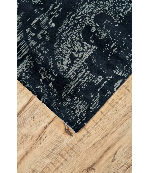 Feizy Fiona Bohemian & Eclectic Ikat, Gray/Black/Silver, 9'-2" x 12'-2" Area Rug