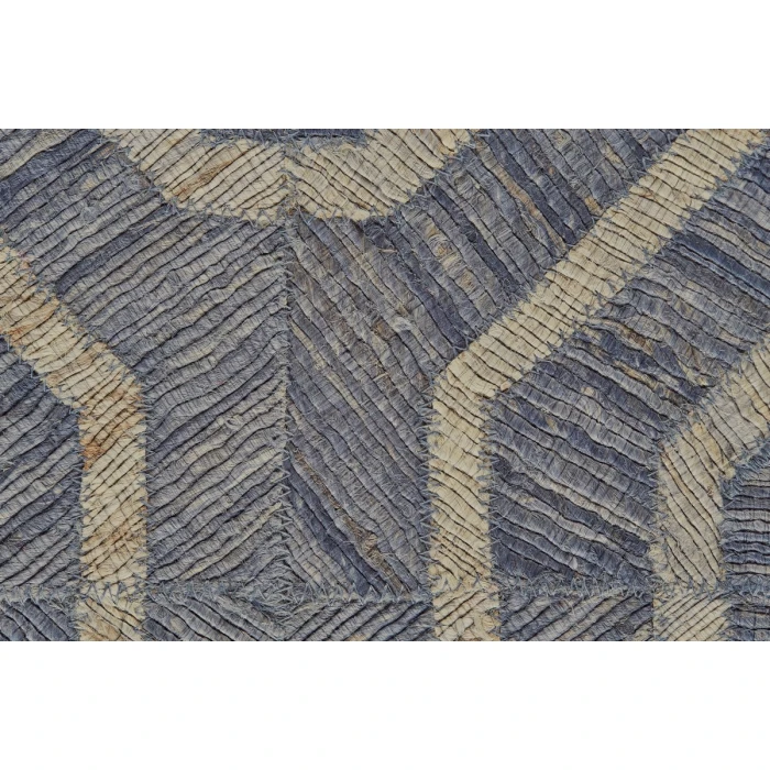Feizy Bermuda Mid-Century Modern Geometric, Blue/Tan/Ivory, 4' x 6' Accent Rug