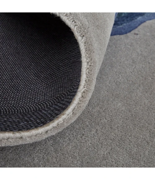 Feizy Serrano Industrial Abstract, Gray/Blue, 9' x 12' Area Rug