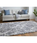 Feizy Mynka Casual Abstract, Gray/Ivory, 10' x 14' Area Rug