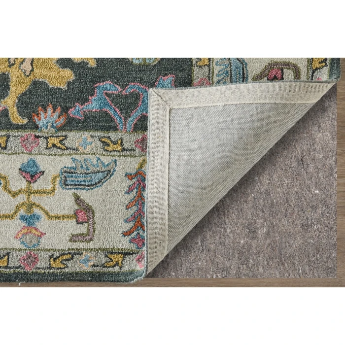 Feizy Springfield Gray/Ivory/Blue SPF8A47F 9ft. x 12ft. Rect. Rug