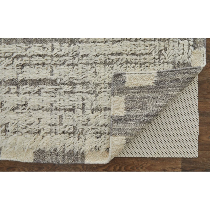Feizy Ashby Casual Stripes, Ivory/Gray, 3'-6" x 5'-6" Accent Rug