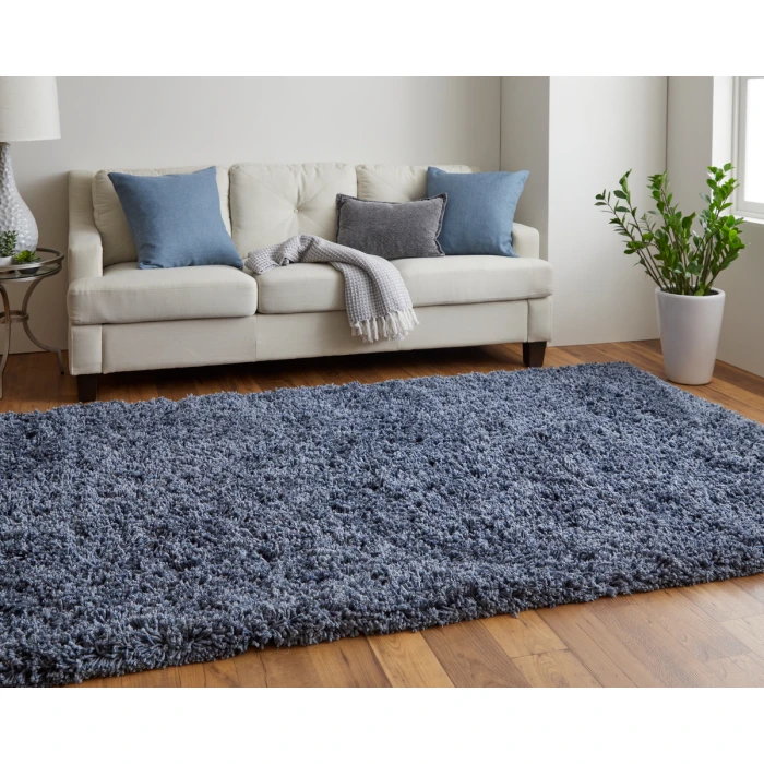 Feizy Stoneleigh Luxury & Glam Solid, Blue, 9' x 12' Area Rug