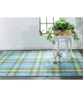 Feizy Crosby Eco-Friendly PET Dhurrie, Horizon Blue/Green, 8ft x 10ft Area Rug