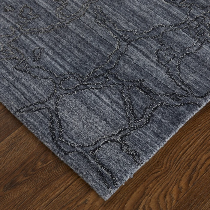 Feizy Whitton Industrial Abstract, Gray/Blue, 8' x 10' Area Rug