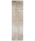 Feizy Cadiz Casual Abstract, Taupe/Ivory/Gold, 3'-1" x 10' Runner