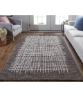 Feizy Maddox Modern Tufted Architectural Rug, Chocolate Brown, 3ft-6in x 5ft-6in