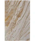 Feizy Aura Industrial Abstract, Ivory/Taupe/Gold, 1'-8" x 2'-10" Accent Rug