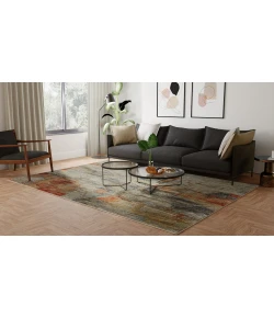 Feizy Jaxson Gray/Orange/Ivory JXN39PWF 2ft. x 3ft. Rect. Rug