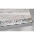 Feizy Cadiz Industrial Abstract, Ivory/Blue/Gold, 9'-9" x 13'-2" Area Rug