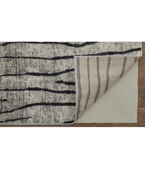 Feizy Kano Industrial Abstract, Gray/Black/Taupe, 6'-7" x 9'-6" Area Rug