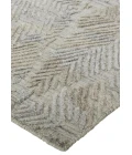 Feizy Elias Abstract Chevron Rug, Oyster Gray/Taos Taupe, 5ft x 8ft Area Rug