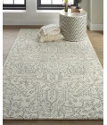 Feizy Belfort Vintage Medallion, White/Gray, 10' x 14' Area Rug