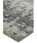 Feizy Palomar Luxe Hand-Knot Area Rug, Charcoal Gray/Light Beige, 9x6in x 13x6in
