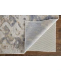Feizy Laina Industrial Gradient & Ombre, Tan/Ivory/Blue, 3' x 12' Runner