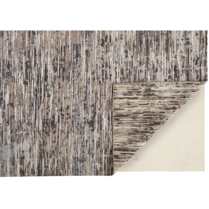 Feizy Conroe Luxe Abstract Hand-Knot Accent Rug, Gunmetal/Silver Blue2ft x 3ft