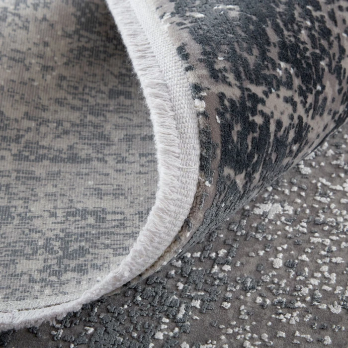 Feizy Cadiz Gradient Watercolor Rug, Silver Gray/Black, 9ft-9in x 13ft-2in Area Rug