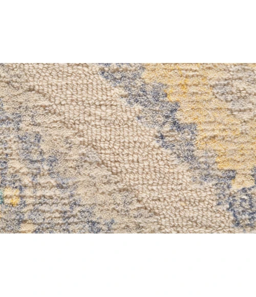 Feizy Arazad Bohemian & Eclectic Geometric, Yellow/Blue/Ivory, 3'-6" x 5'-6" Accent Rug