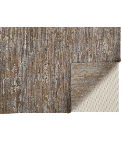 Feizy Conroe Luxe Abstract Hand-Knot Rug, Bronze Brown, 8ft-6in x 11ft-6in Area Rug