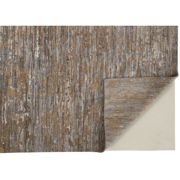 Feizy Conroe Luxe Abstract Hand-Knot Rug, Bronze Brown, 5ft-6in x 8ft-6in Area Rug
