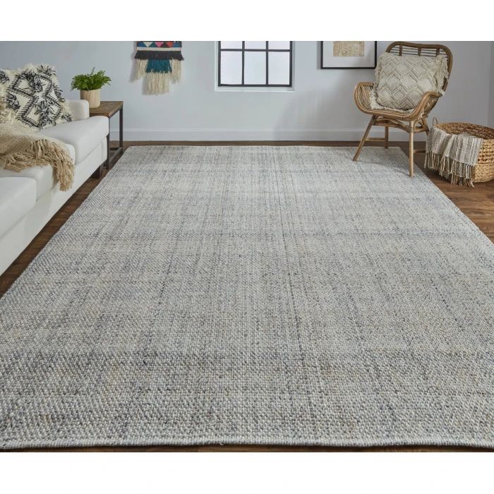 Feizy Naples Space Dyed In/Outdoor Flatweave, Warm Gray/Tan, 8ft x 10ft Area Rug